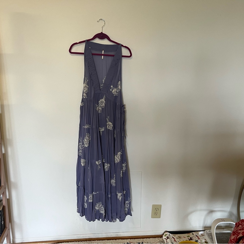Free People Sheer Embroidered Dress